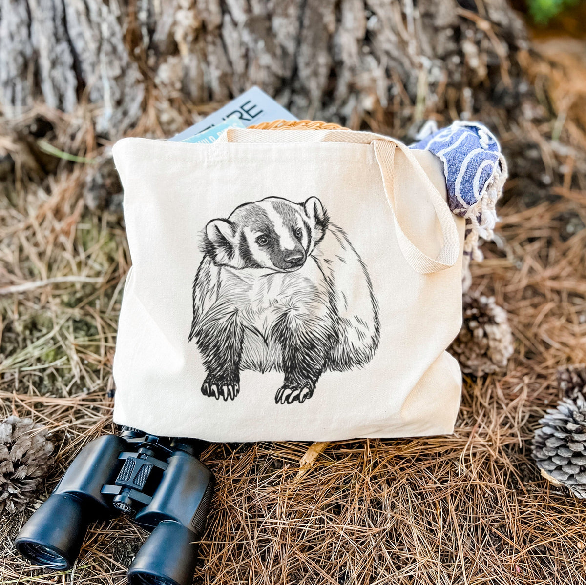 American Badger - Taxidea taxus - Tote Bag