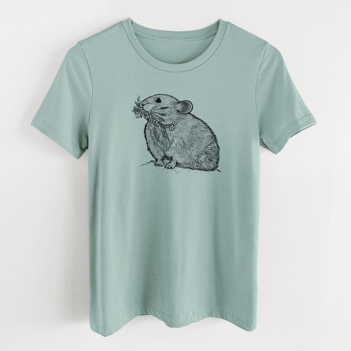 Ochotona princeps - American Pika - Women's Lightweight Relaxed Fit 100% Cotton Crewneck