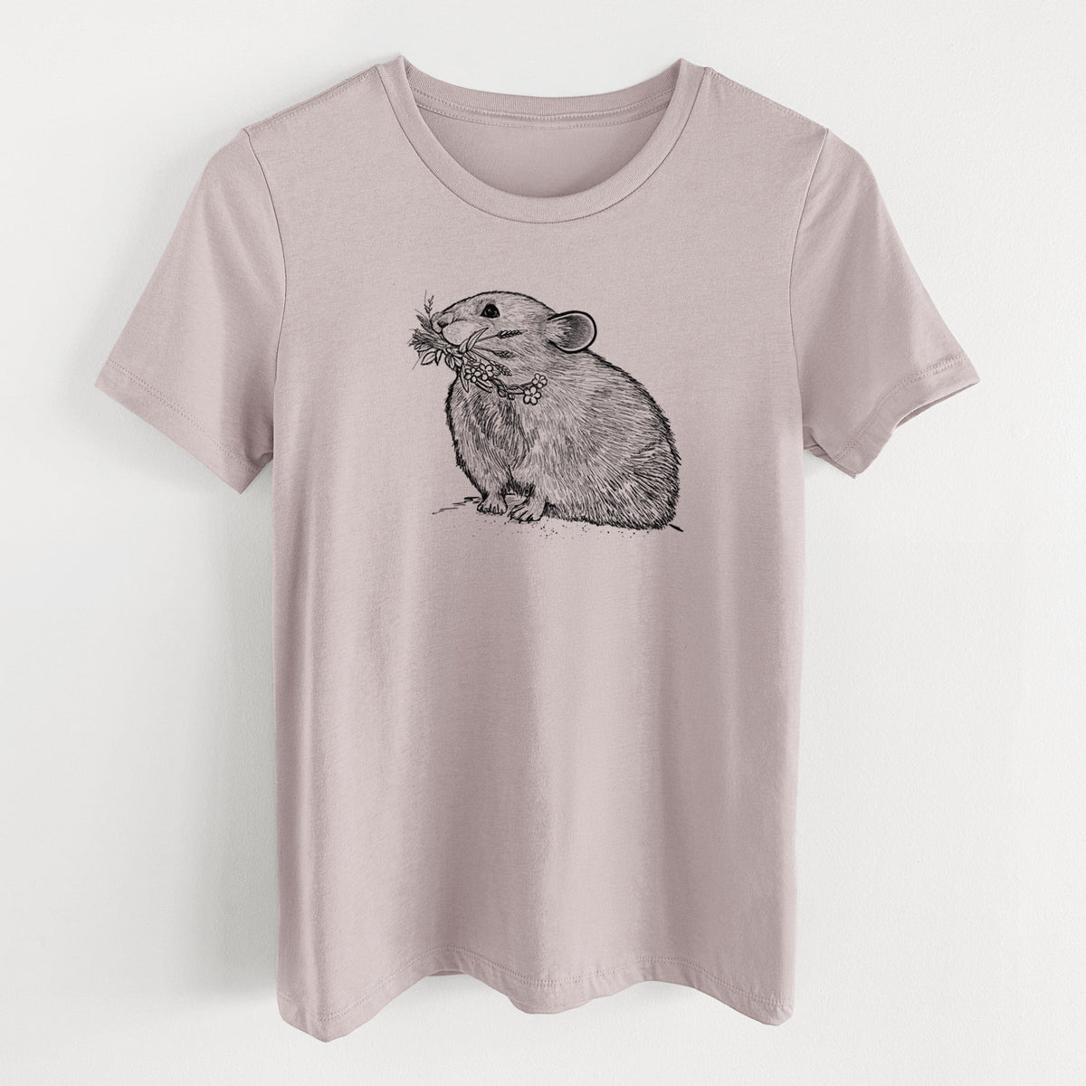 Ochotona princeps - American Pika - Women's Lightweight Relaxed Fit 100% Cotton Crewneck