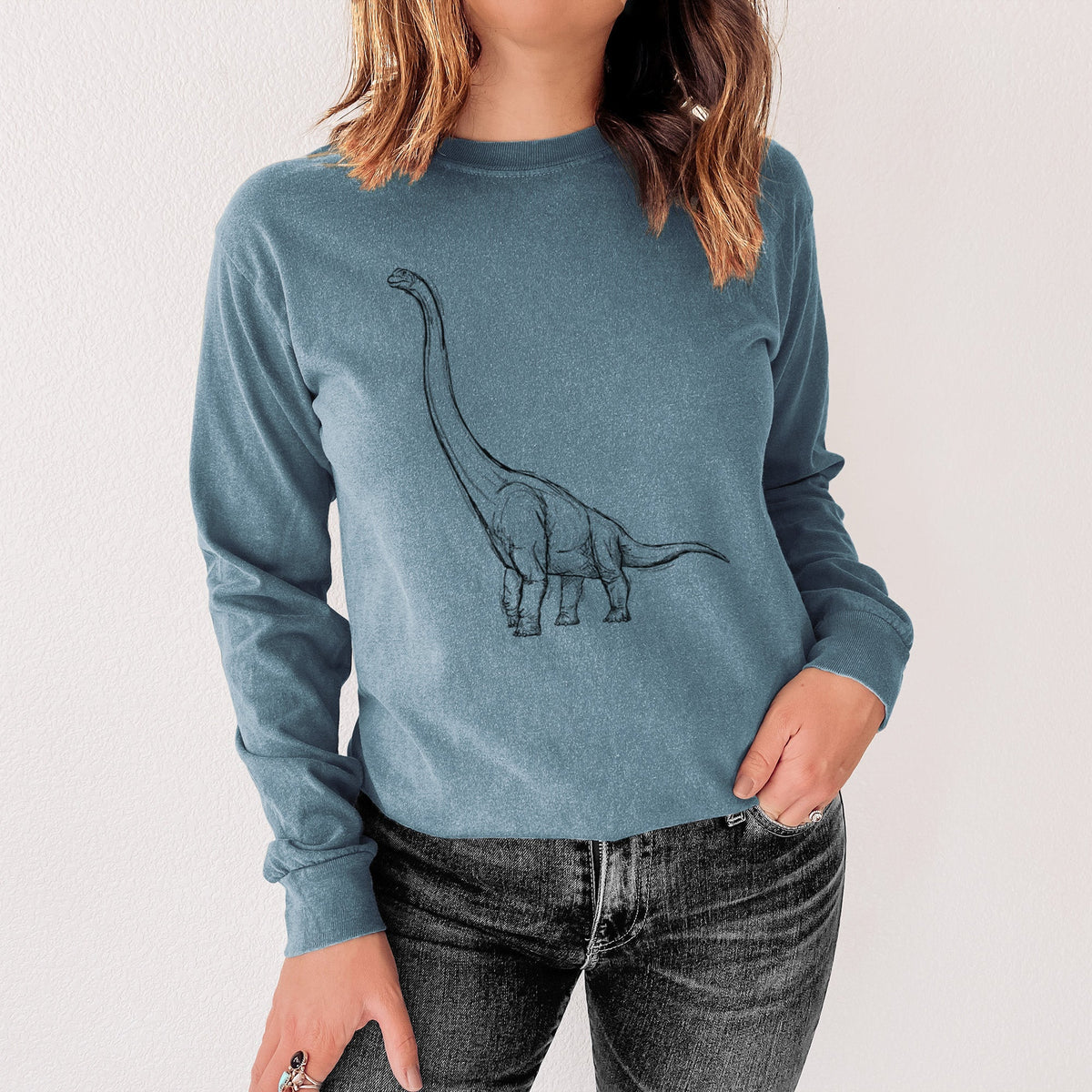 Apatosaurus Excelsus - Men's Heavyweight 100% Cotton Long Sleeve