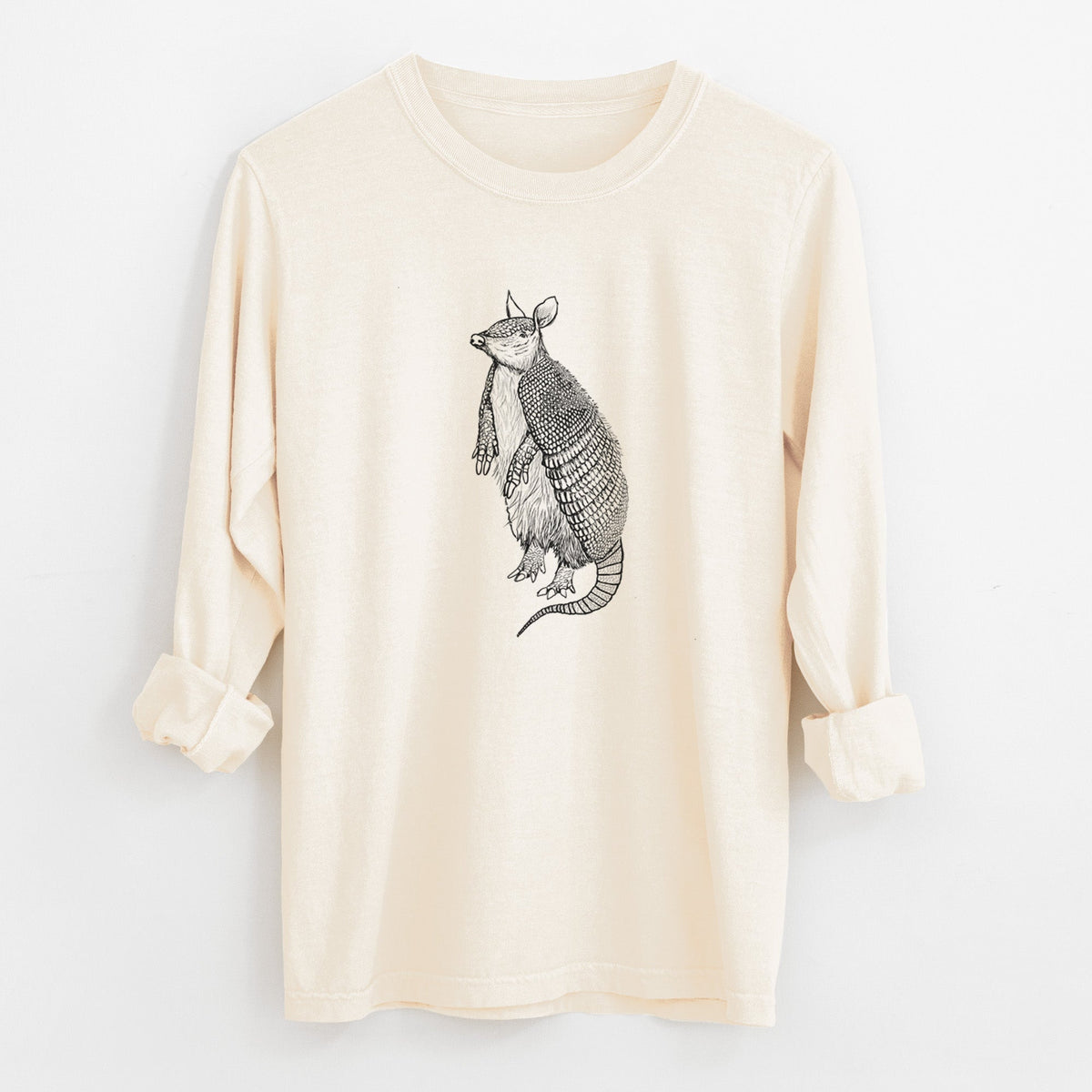 Nine-Banded Armadillo - Dasypus novemcinctus - Unisex Comfort Colors 100% Cotton Long Sleeve
