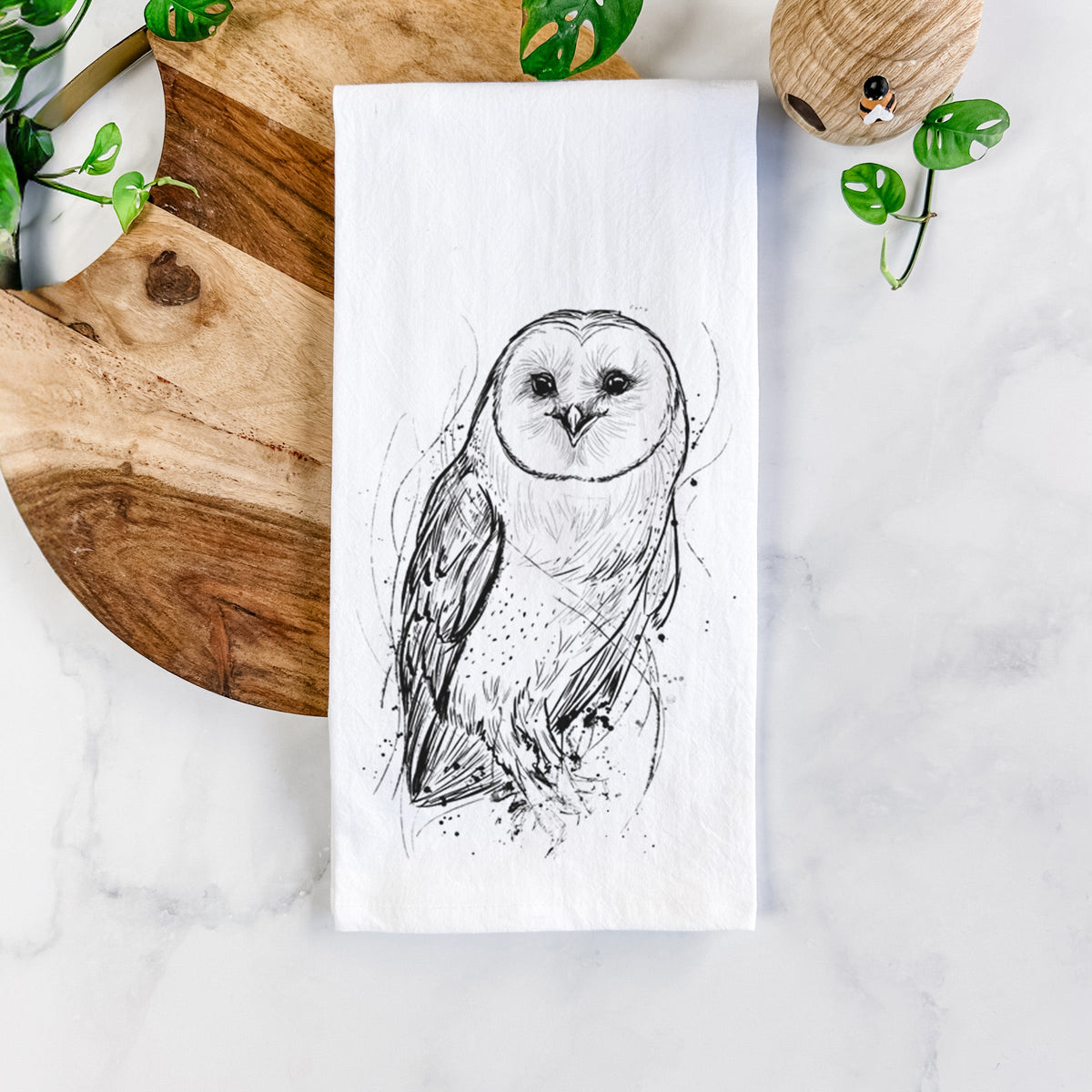 Barn Owl - Tyto alba Tea Towel