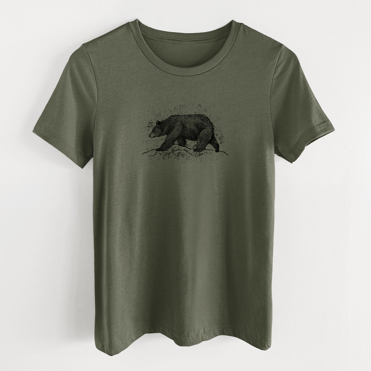 Black Bear - Women's Lightweight Relaxed Fit 100% Cotton Crewneck
