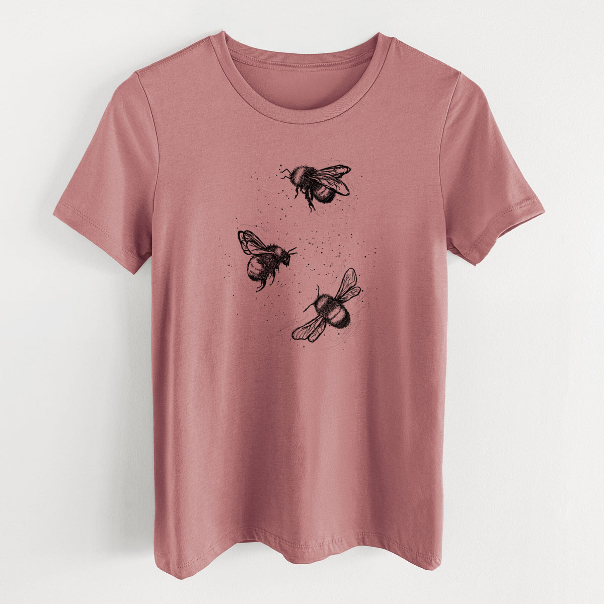 American Bumblebee Trio - Bombus Pensylvanicus - Women's Lightweight Relaxed Fit 100% Cotton Crewneck