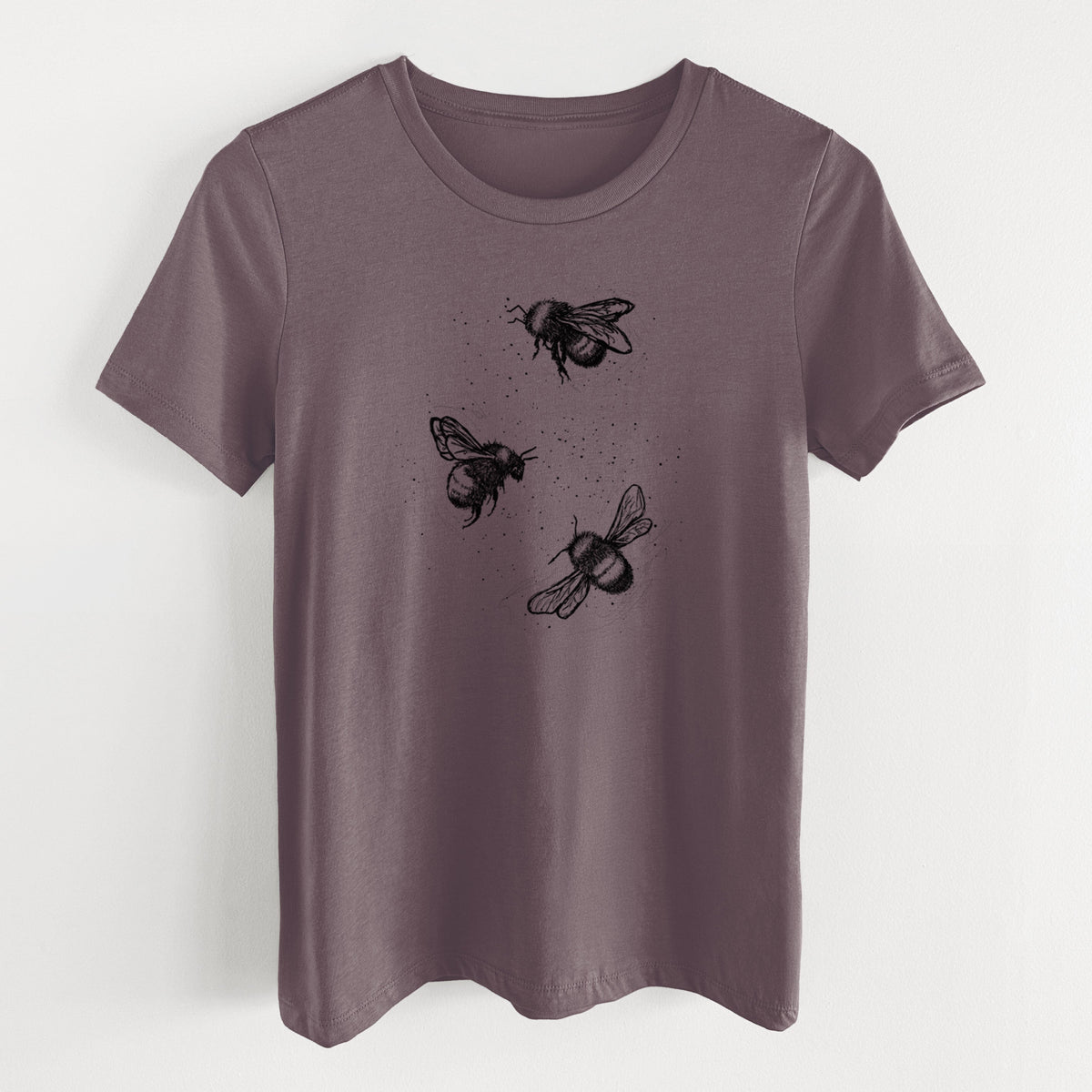 American Bumblebee Trio - Bombus Pensylvanicus - Women's Lightweight Relaxed Fit 100% Cotton Crewneck