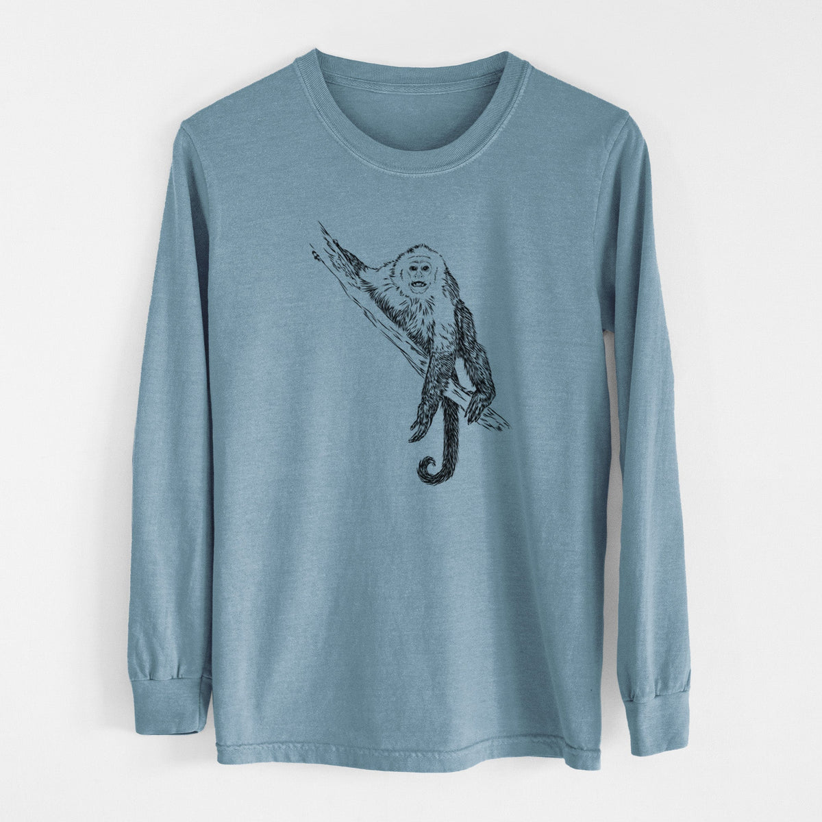 Capuchin Monkey - Cebus imitator - Unisex Comfort Colors 100% Cotton Long Sleeve