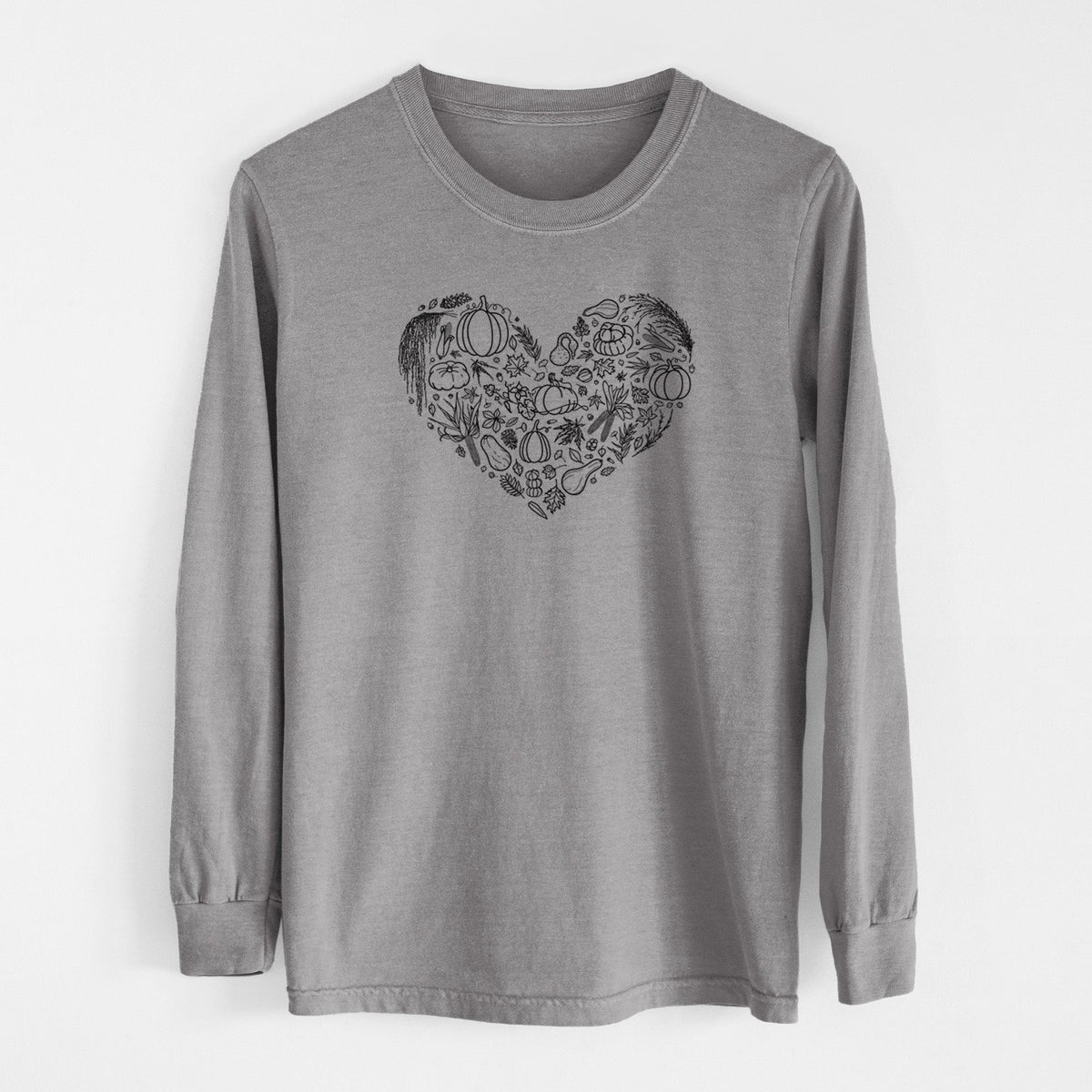 Heart Full of Fall - Unisex Comfort Colors 100% Cotton Long Sleeve