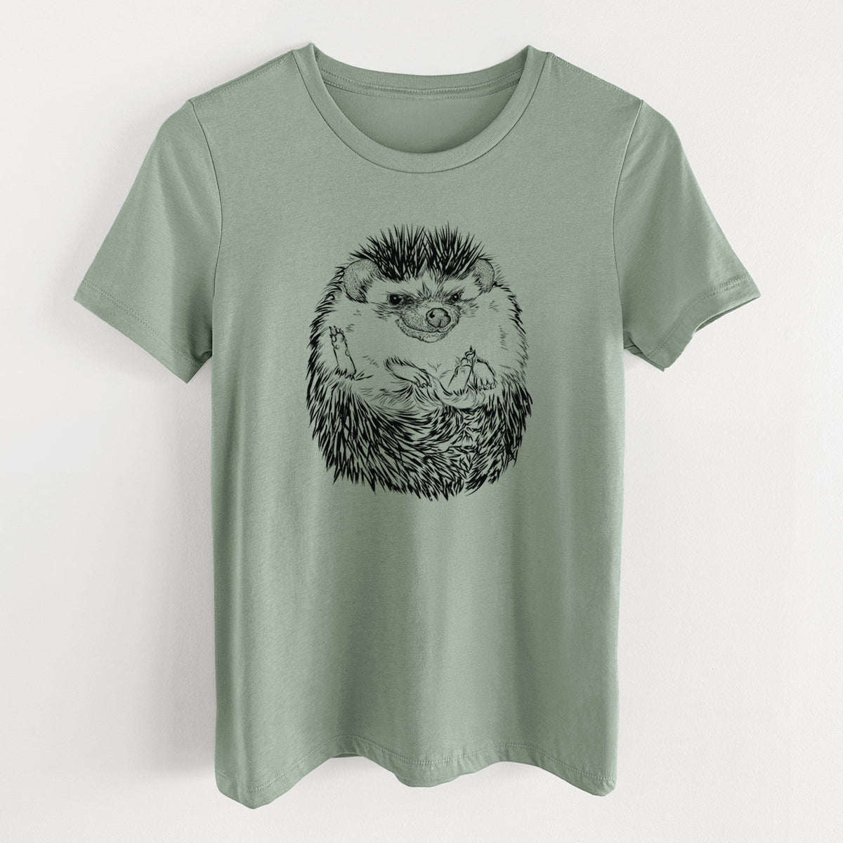 African Pygmy Hedgehog - Atelerix albiventris - Women's Lightweight Relaxed Fit 100% Cotton Crewneck