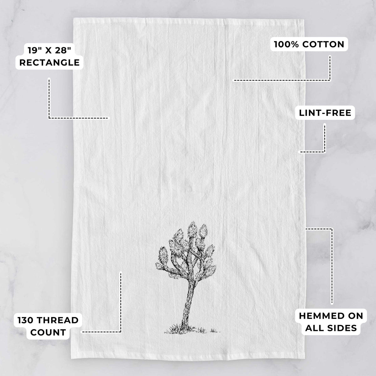 Yucca brevifolia - Joshua Tree Tea Towel