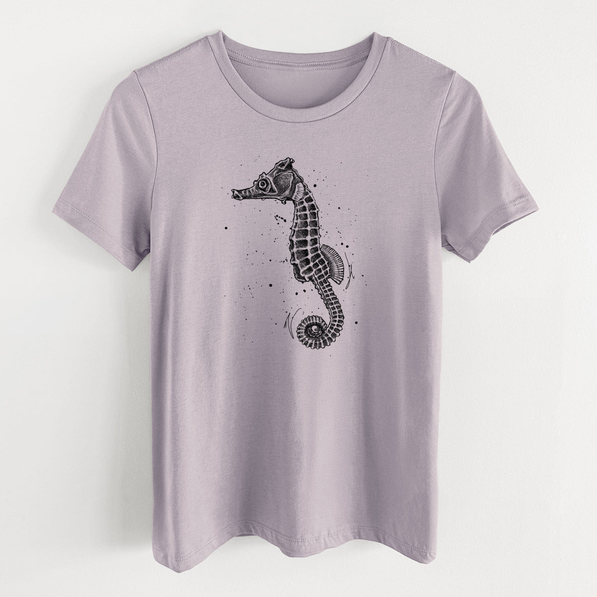 Hippocampus ingens - Pacific Seahorse - Women's Lightweight Relaxed Fit 100% Cotton Crewneck