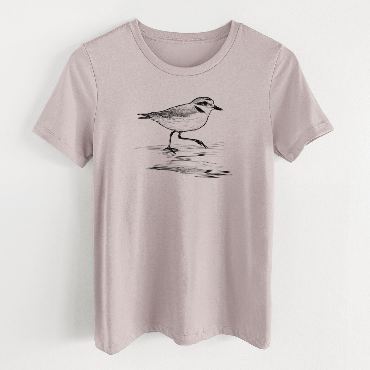 Western Snowy Plover - Charadrius nivosus nivosus - Women's Lightweight Relaxed Fit 100% Cotton Crewneck
