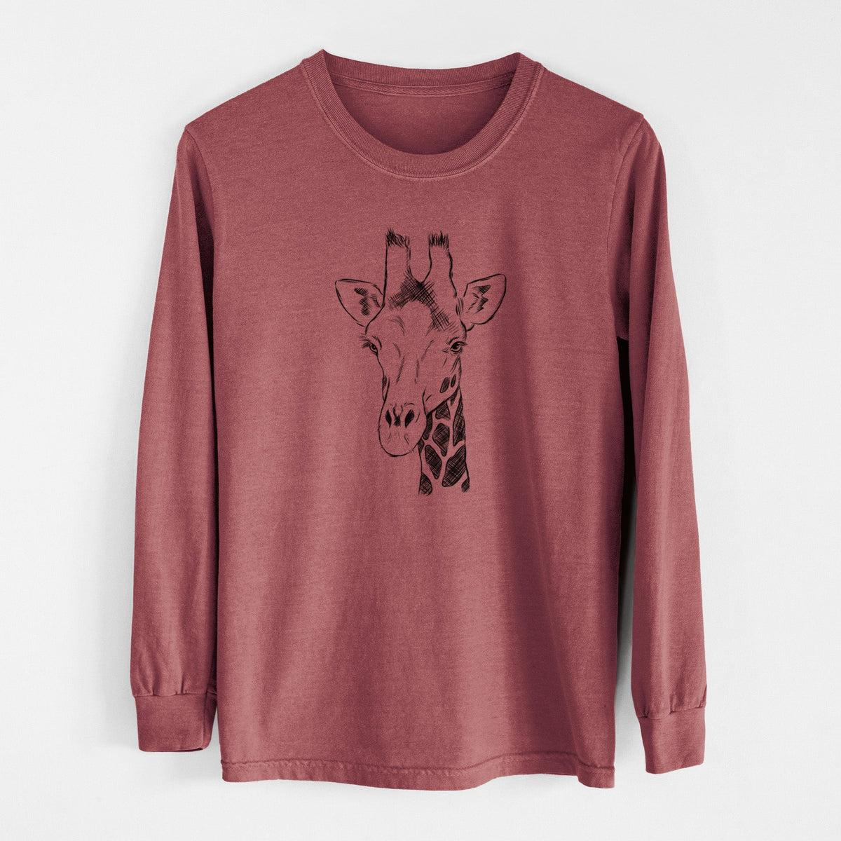 Southern Giraffe - Giraffa giraffa - Unisex Comfort Colors 100% Cotton Long Sleeve