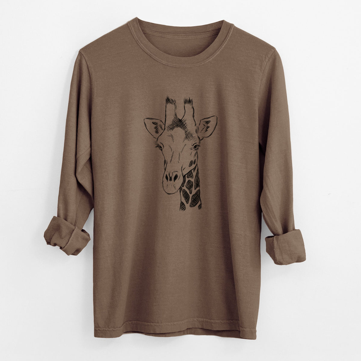 Southern Giraffe - Giraffa giraffa - Unisex Comfort Colors 100% Cotton Long Sleeve