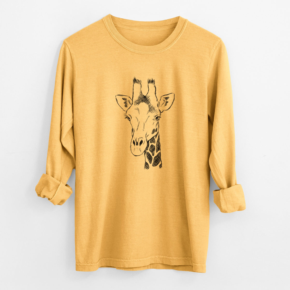 Southern Giraffe - Giraffa giraffa - Unisex Comfort Colors 100% Cotton Long Sleeve