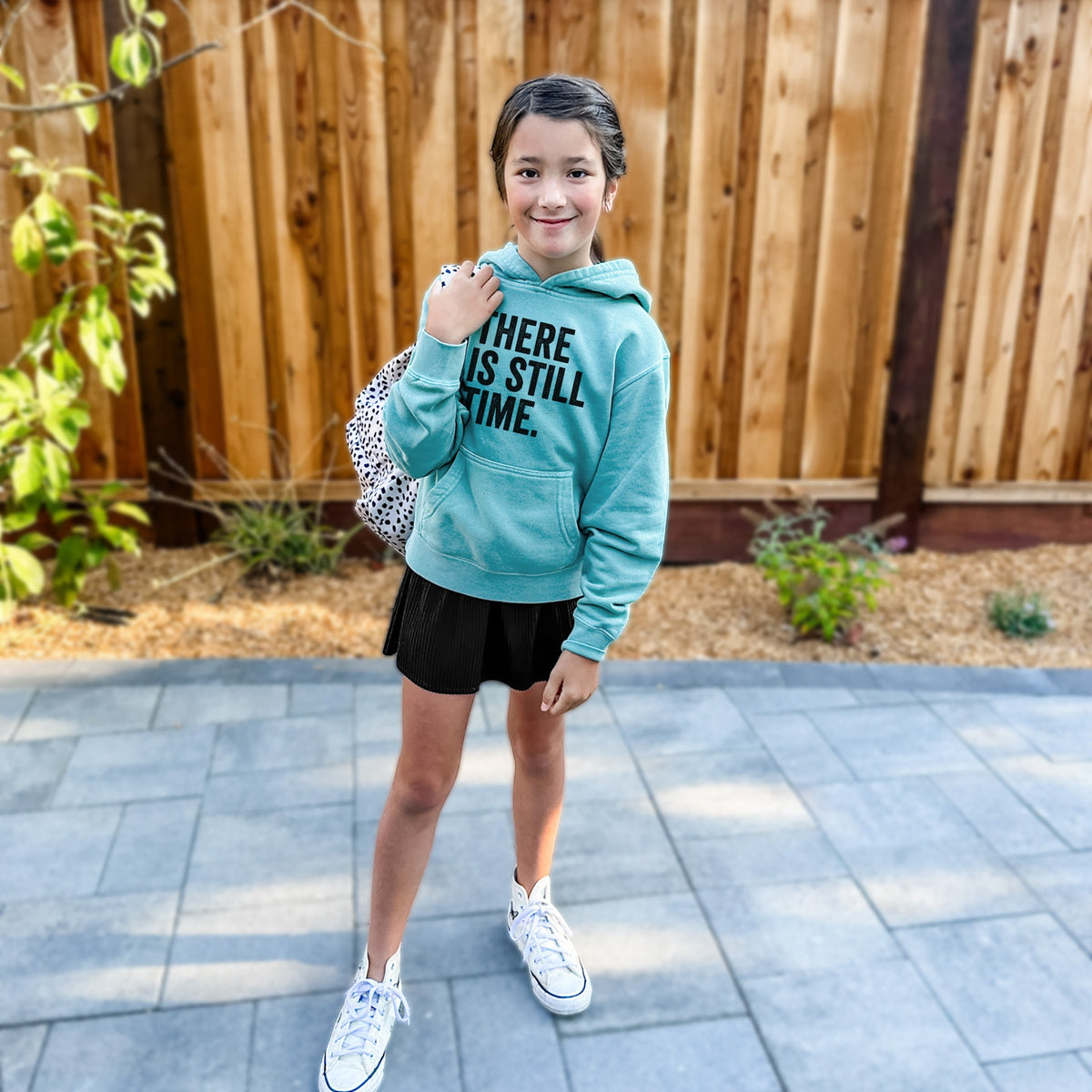 There's Still Time - Youth Pigment Dyed Hoodie