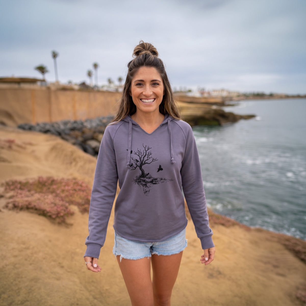 Twisted Tree with Ravens - Cali Wave Hooded Sweatshirt