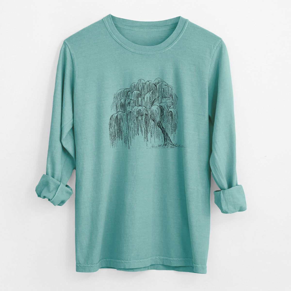 Weeping Willow - Salix babylonica - Unisex Comfort Colors 100% Cotton Long Sleeve