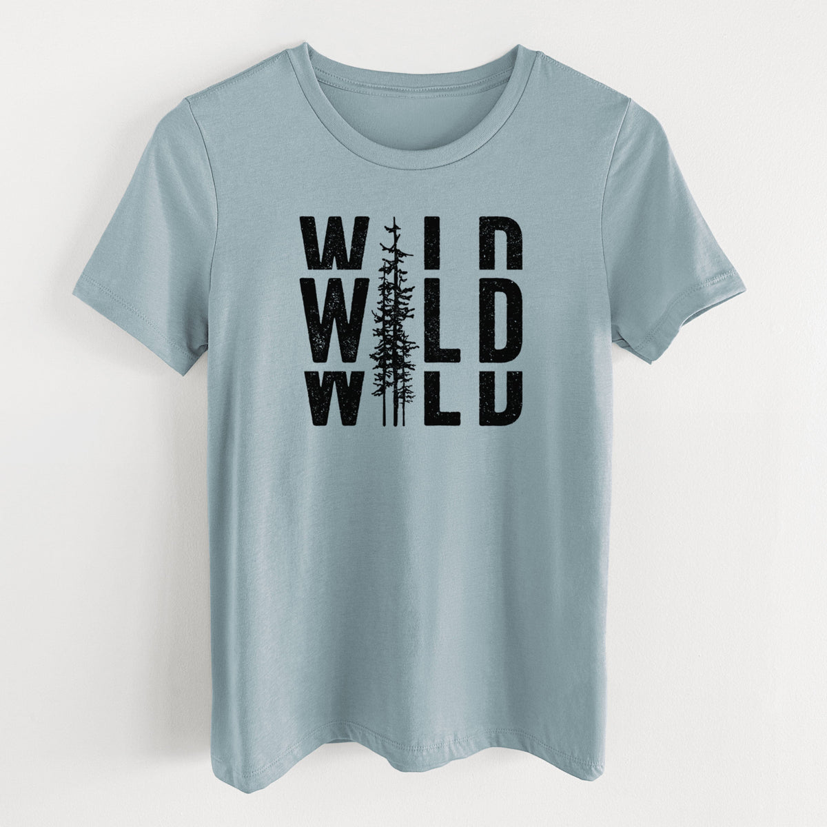 Wild - Women's Lightweight Relaxed Fit 100% Cotton Crewneck
