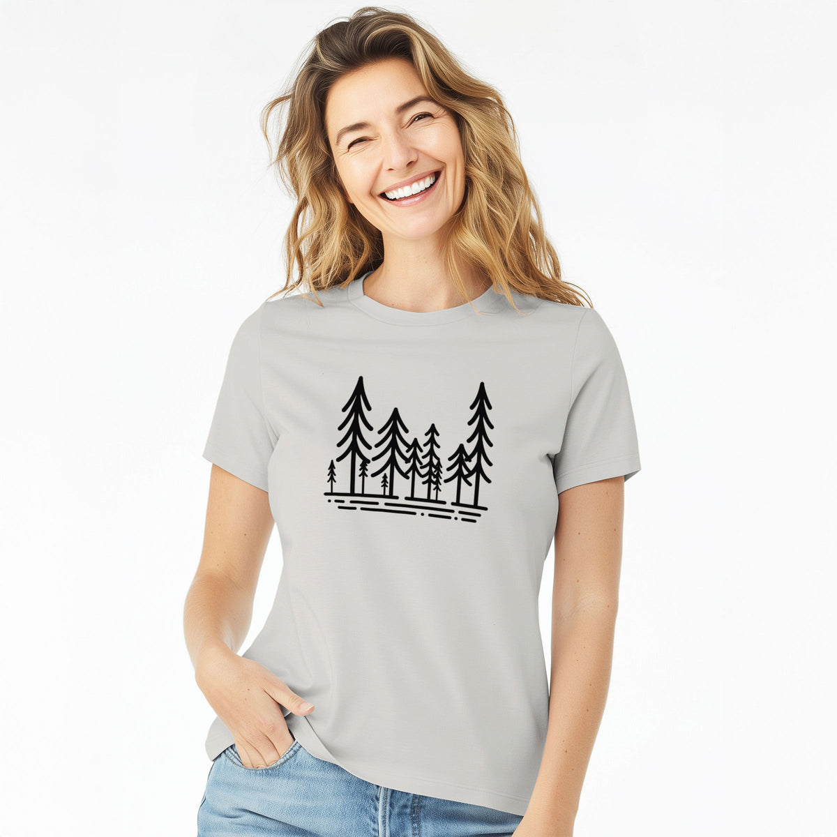 Grove De Diez - Women's Lightweight Relaxed Fit 100% Cotton Crewneck