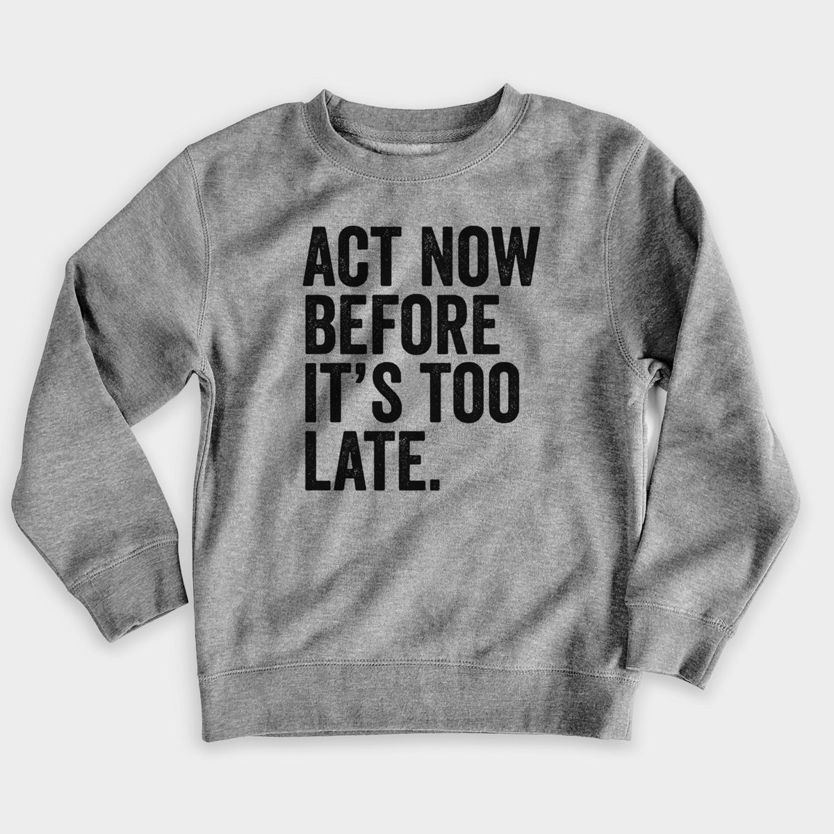 Act Now Before it's Too Late - Youth Lightweight Crewneck Sweatshirt