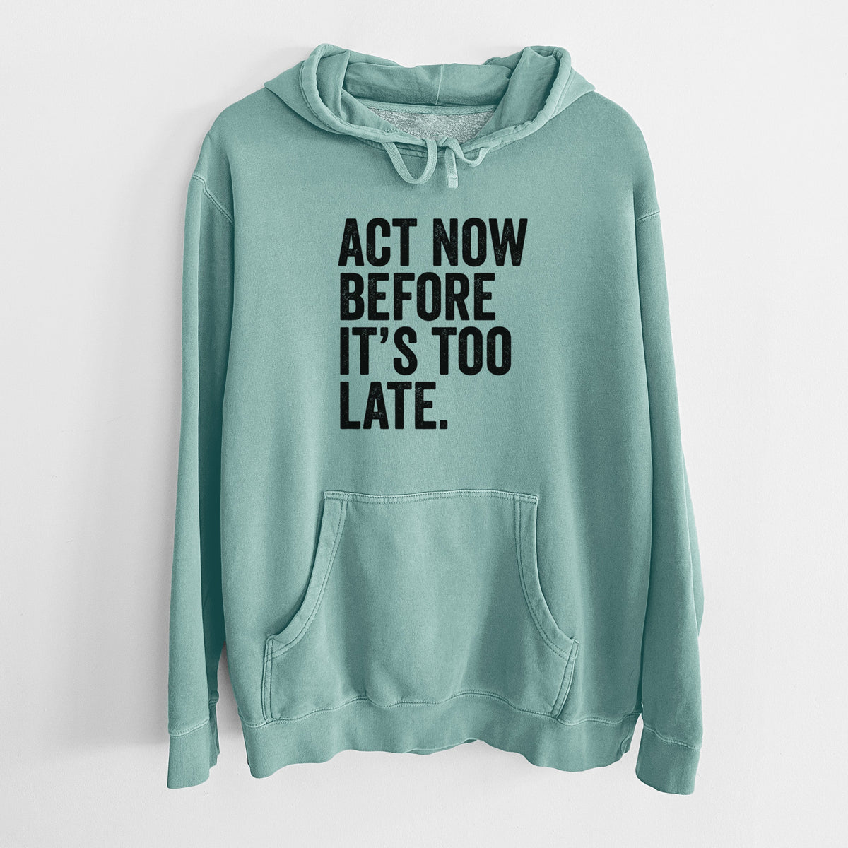 Act Now Before it's Too Late - Unisex Pigment Dyed Hoodie