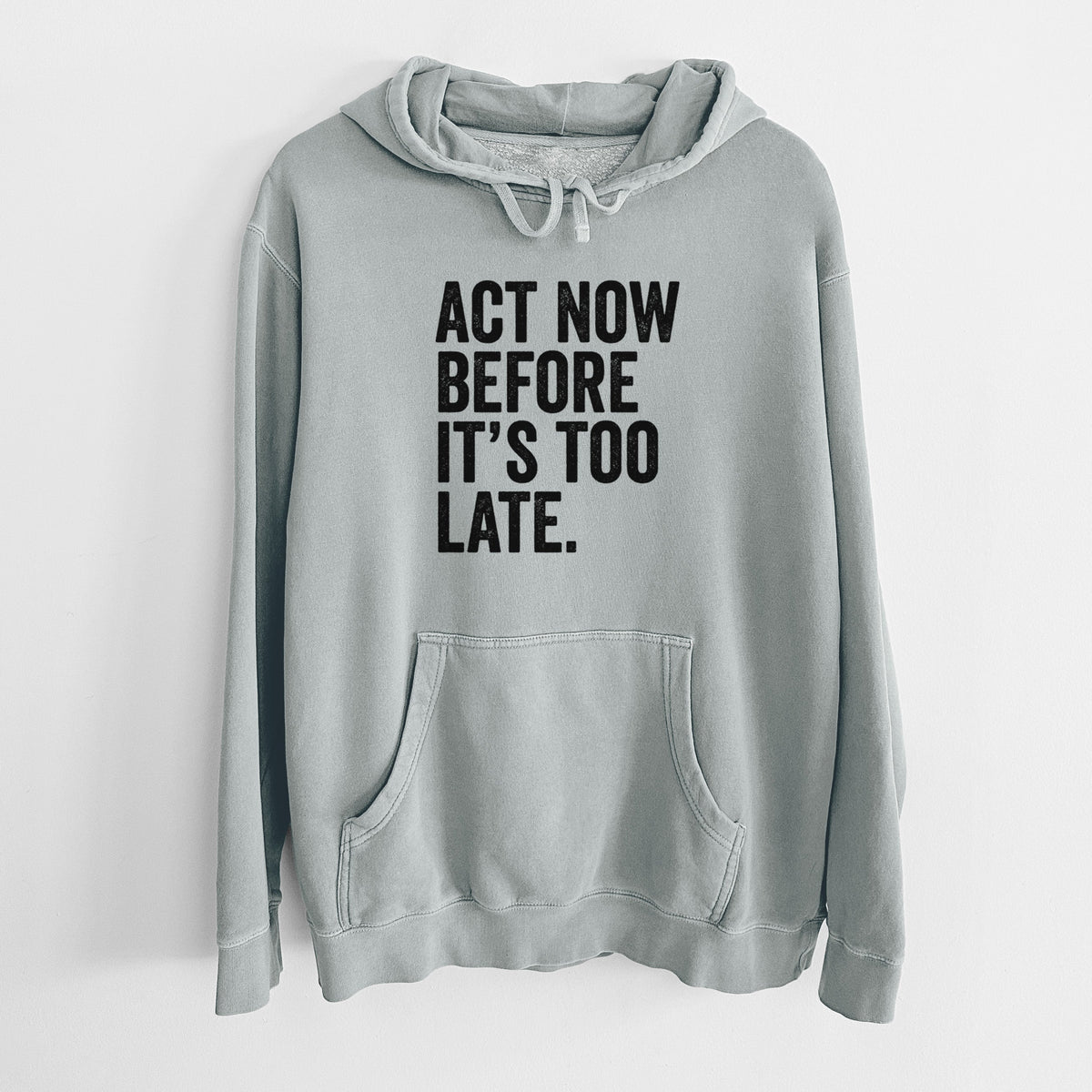Act Now Before it's Too Late - Unisex Pigment Dyed Hoodie