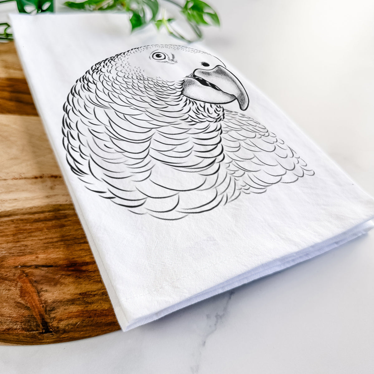 African Grey Parrot Tea Towel