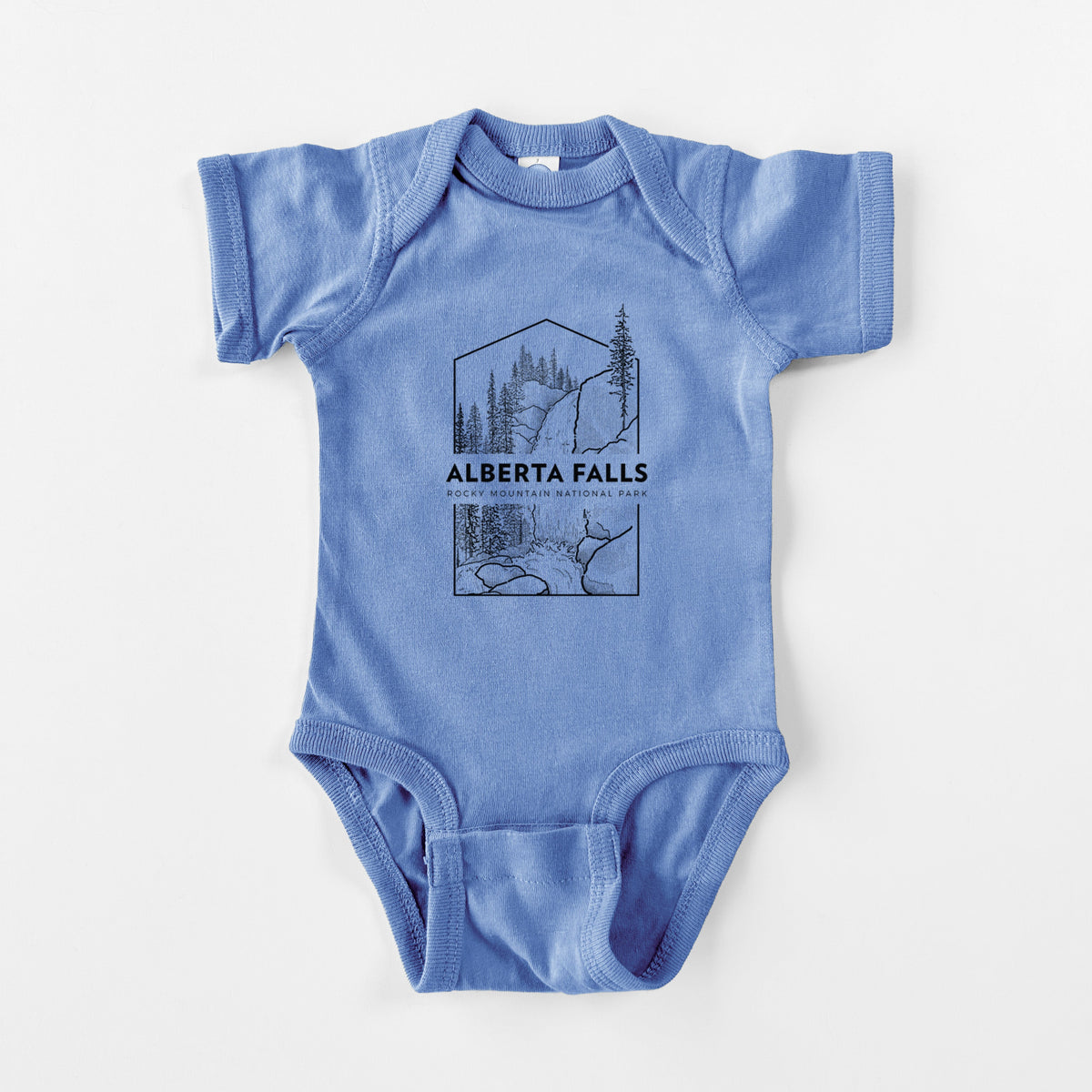 Alberta Falls - Rocky Mountain National Park - Baby Fine Jersey Bodysuit