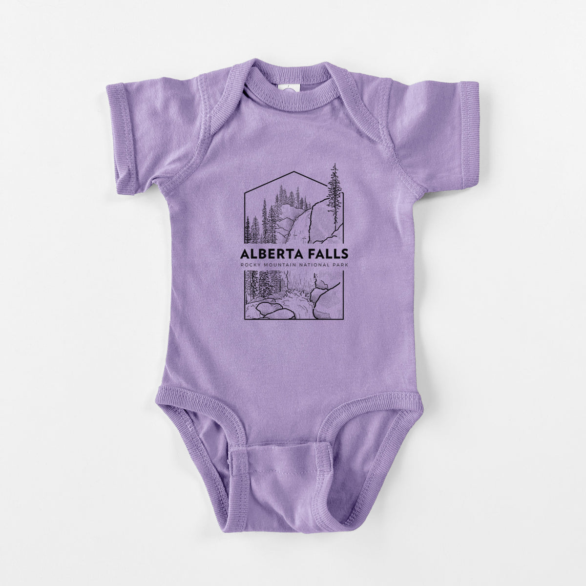 Alberta Falls - Rocky Mountain National Park - Baby Fine Jersey Bodysuit