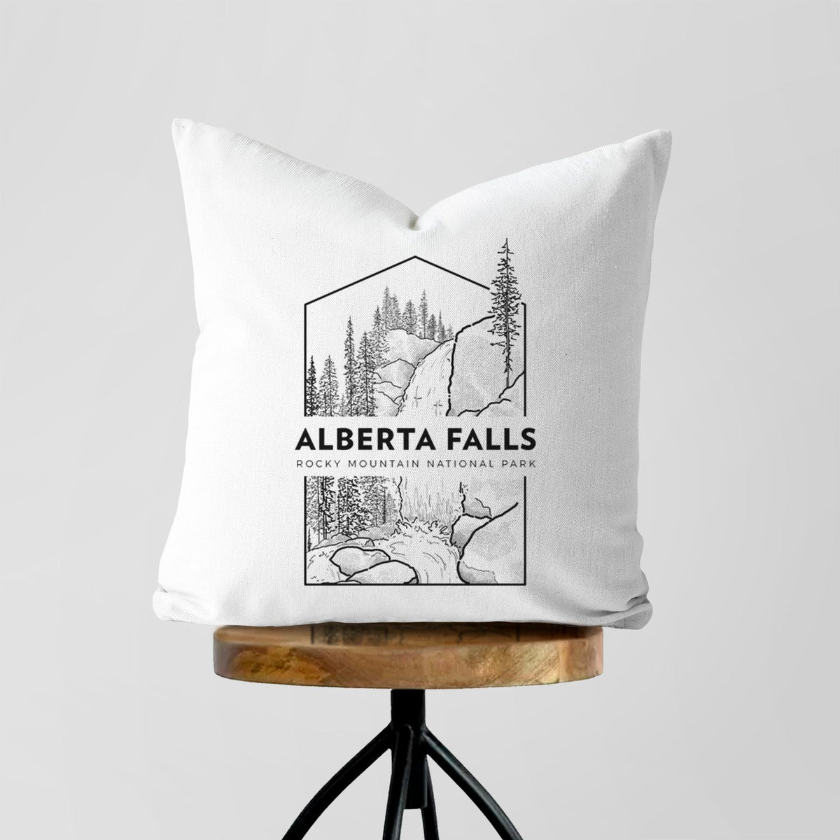 Alberta Falls - Rocky Mountain National Park - Throw Pillow Cover