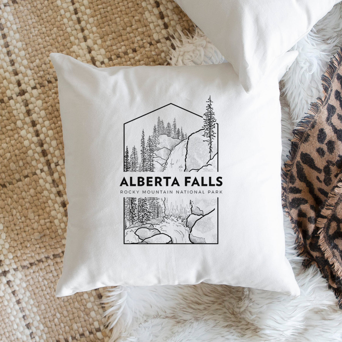 Alberta Falls - Rocky Mountain National Park - Throw Pillow Cover