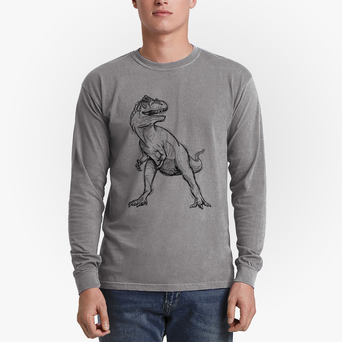 Allosaurus Fragilis - Men's Heavyweight 100% Cotton Long Sleeve