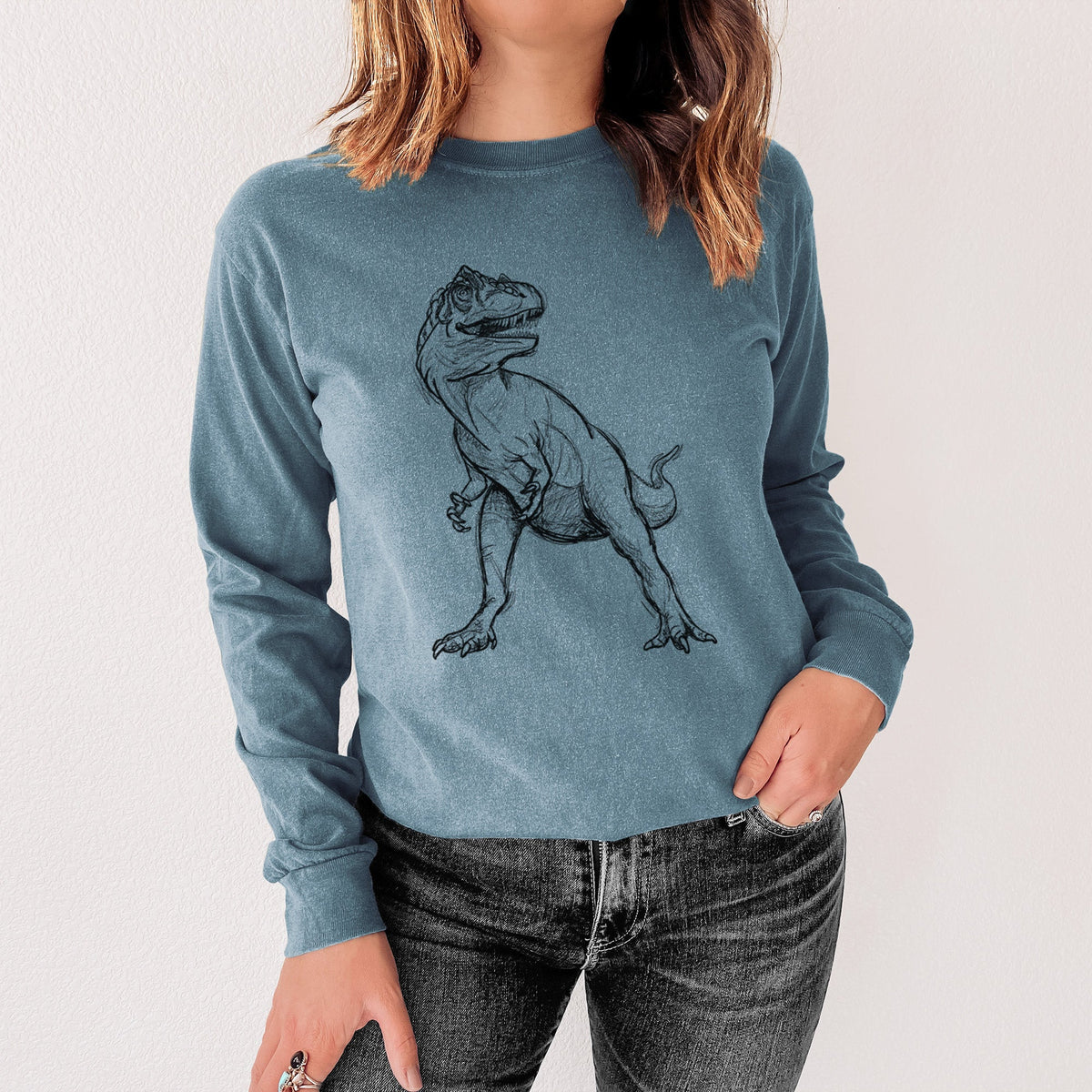 Allosaurus Fragilis - Men's Heavyweight 100% Cotton Long Sleeve