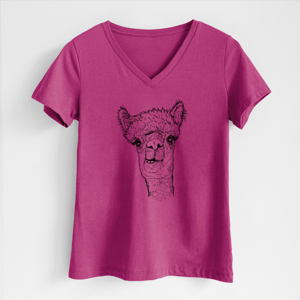 Alpaca - Women's Lightweight Relaxed Fit 100% Cotton V-neck