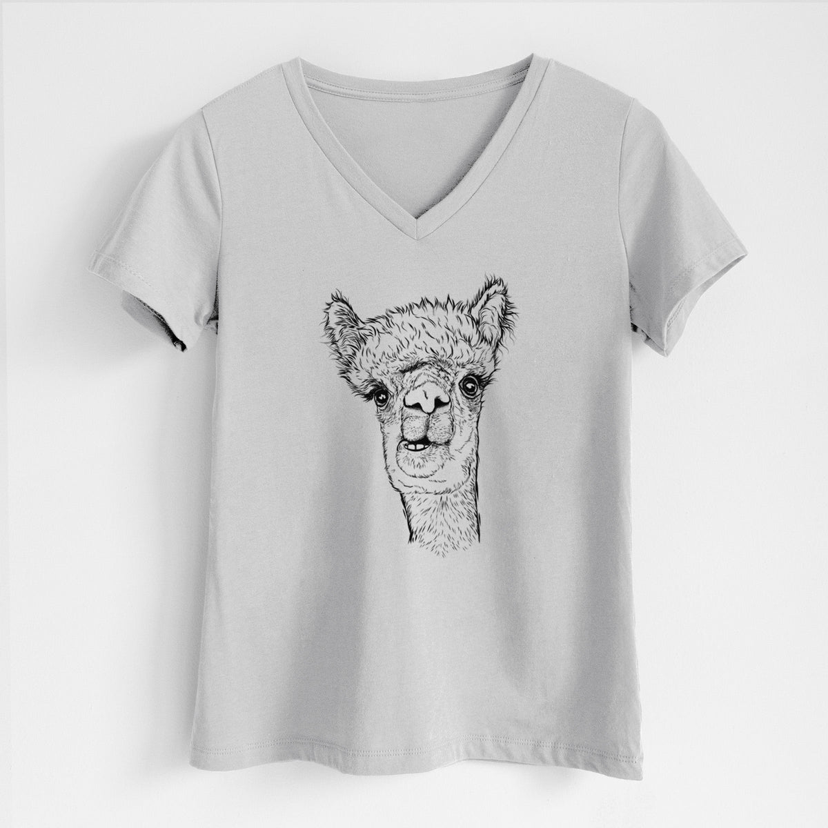 Alpaca - Women's Lightweight Relaxed Fit 100% Cotton V-neck