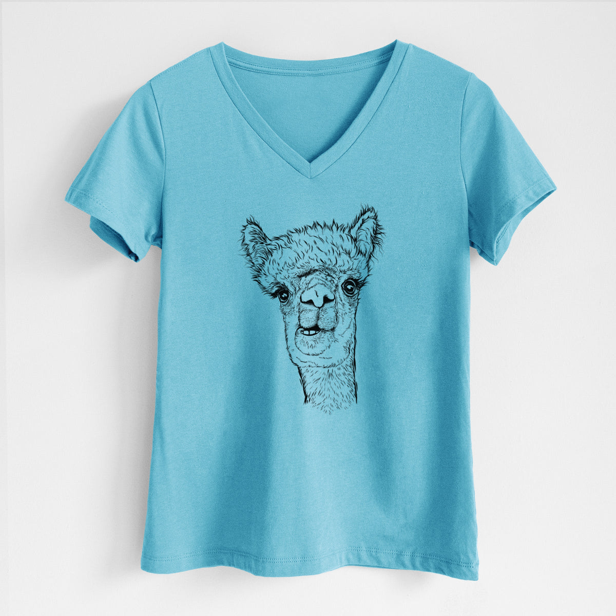 Alpaca - Women's Lightweight Relaxed Fit 100% Cotton V-neck