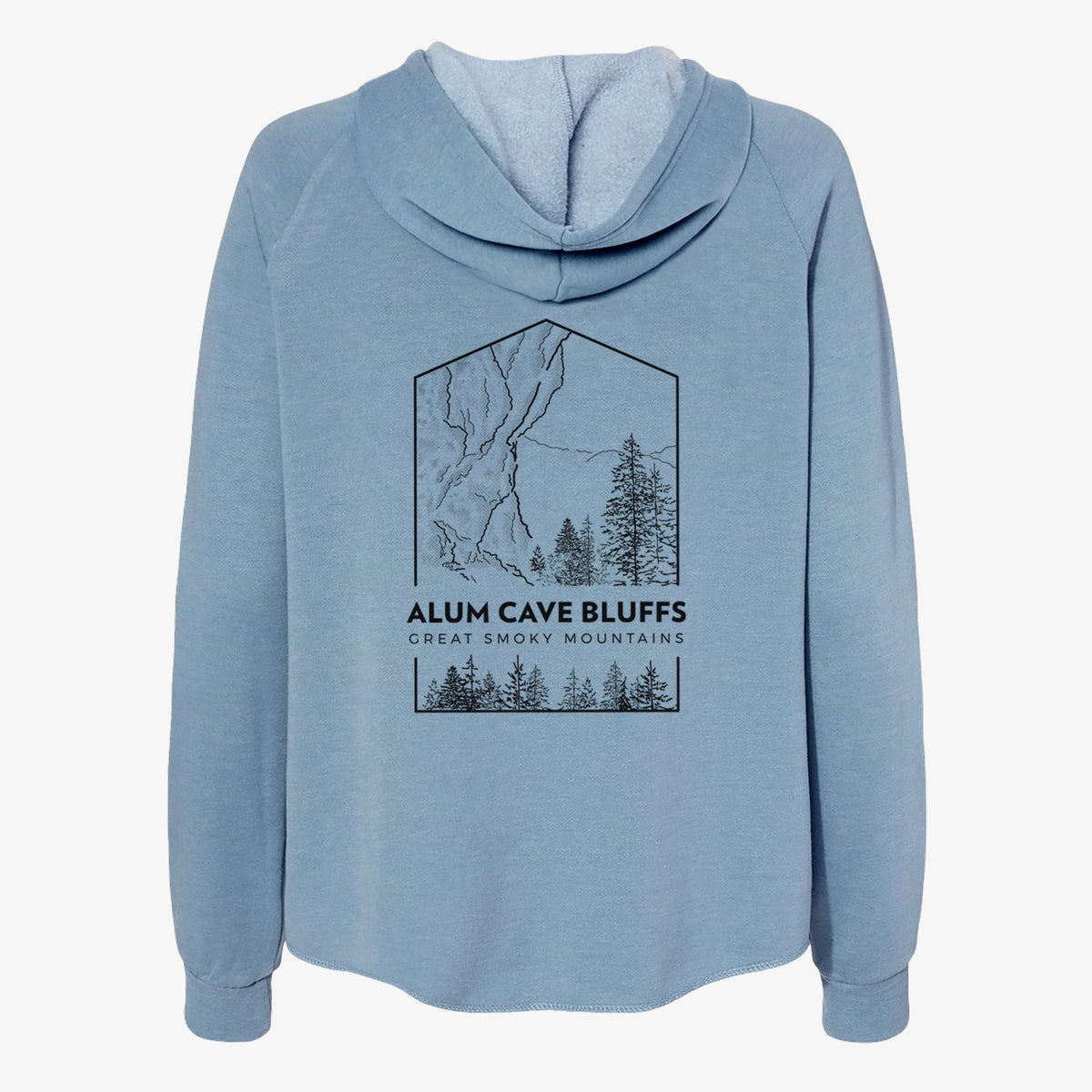 Alum Cave Bluffs - Great Smoky Mountains National Park - Women's Cali Wave Zip-Up Sweatshirt