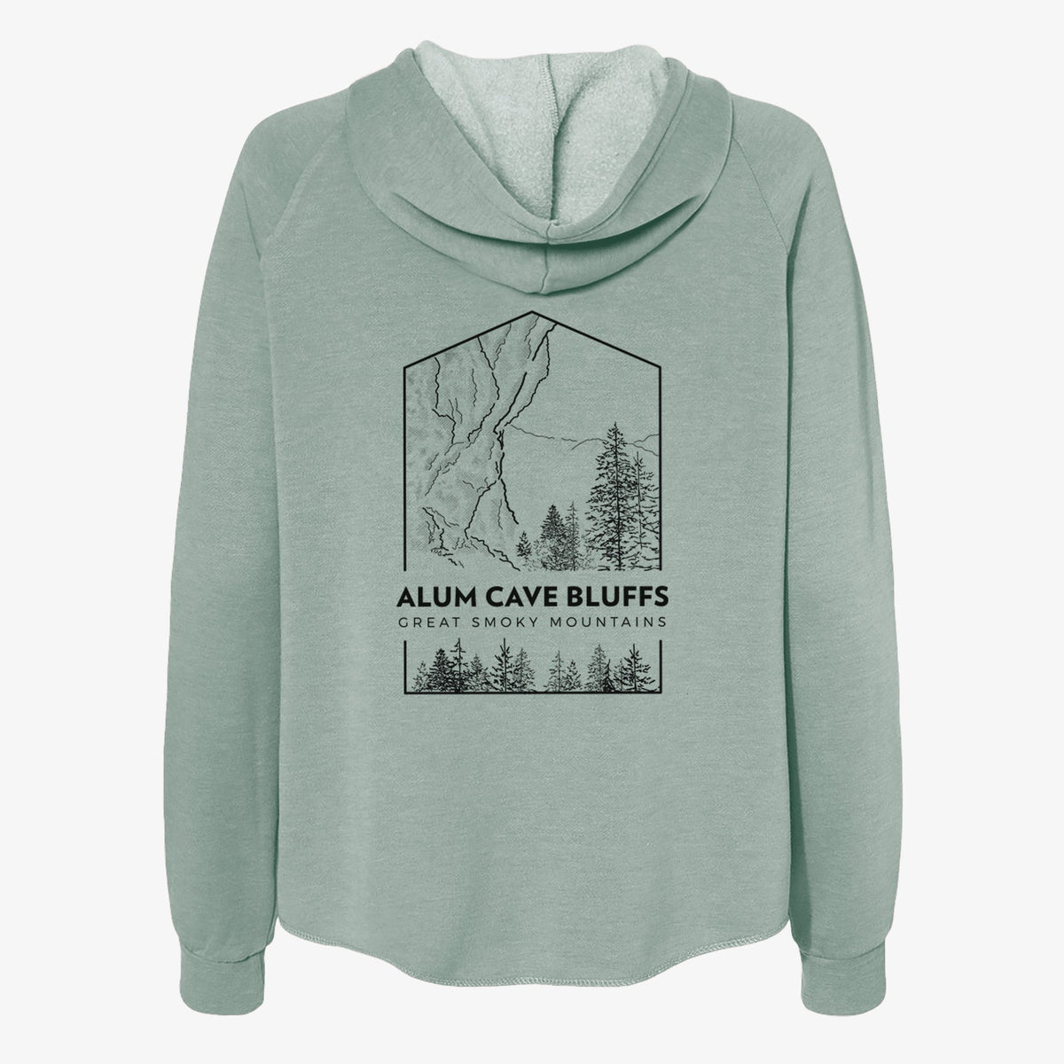 Alum Cave Bluffs - Great Smoky Mountains National Park - Women's Cali Wave Zip-Up Sweatshirt