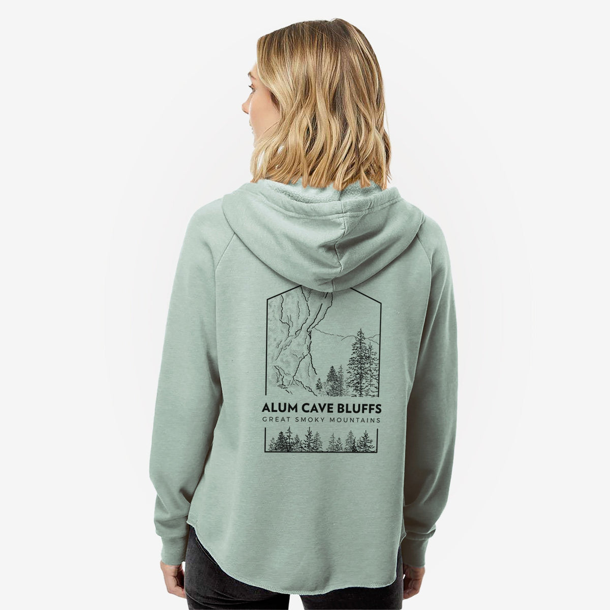 Alum Cave Bluffs - Great Smoky Mountains National Park - Women's Cali Wave Zip-Up Sweatshirt