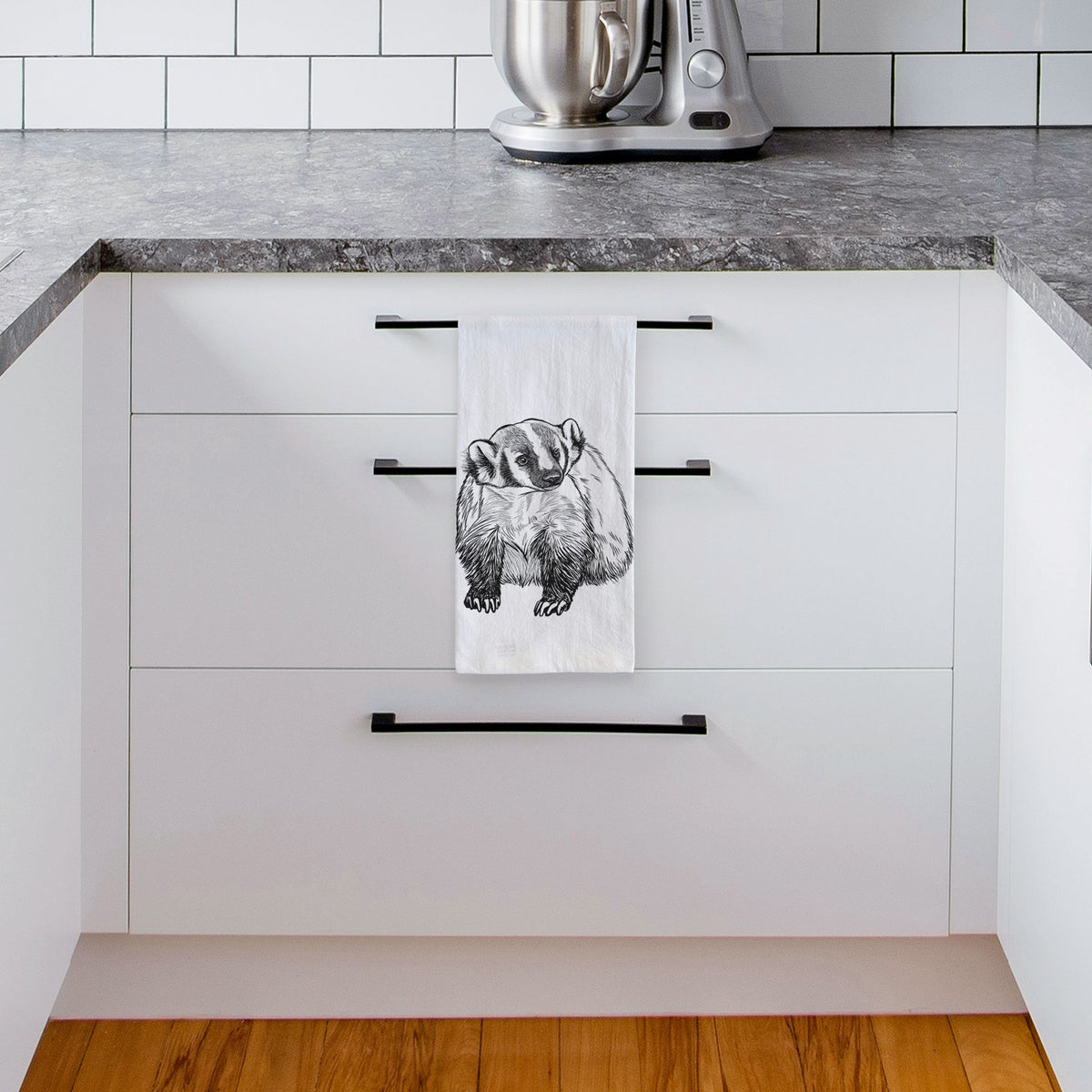 American Badger - Taxidea taxus Tea Towel