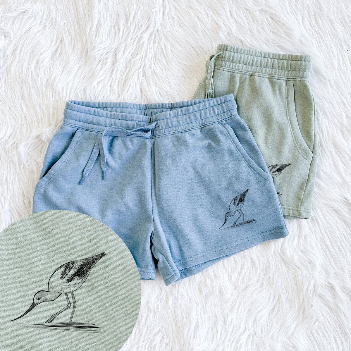 American Avocet - Recurvirostra americana - Women's Cali Wave Shorts