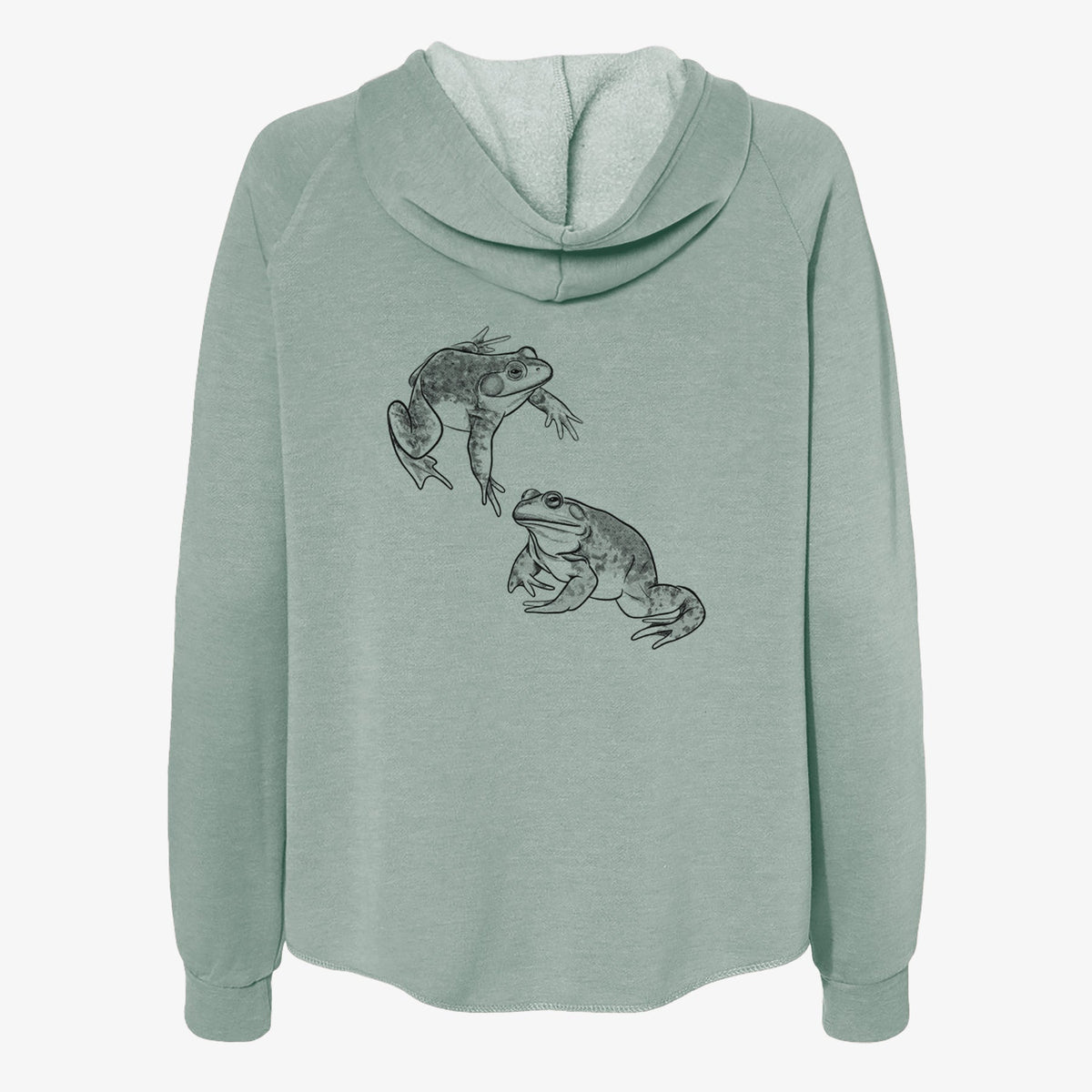 American Bullfrogs - Lithobates catesbeianus - Women's Cali Wave Zip-Up Sweatshirt