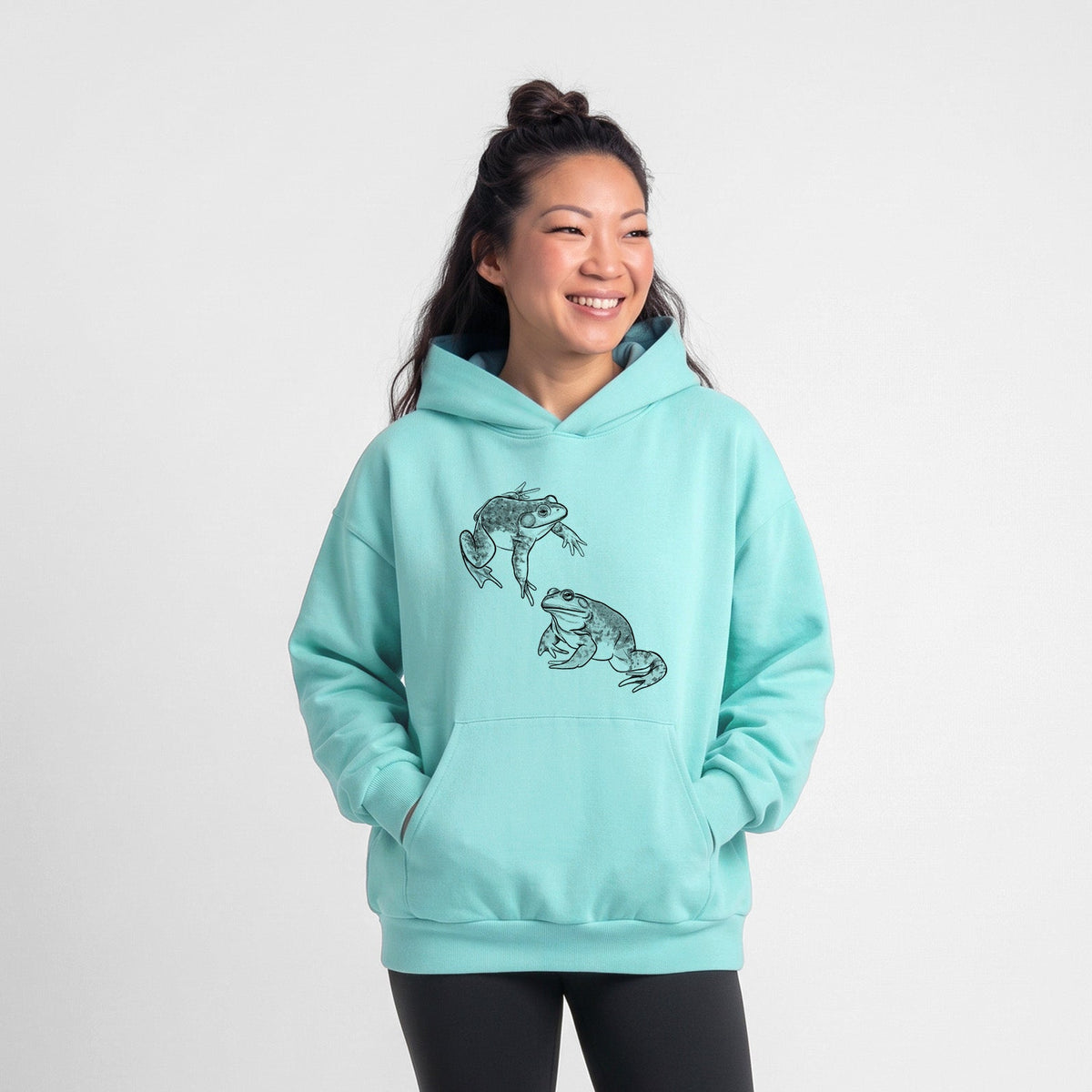 American Bullfrogs - Lithobates catesbeianus  - Statement Midweight Hoodie