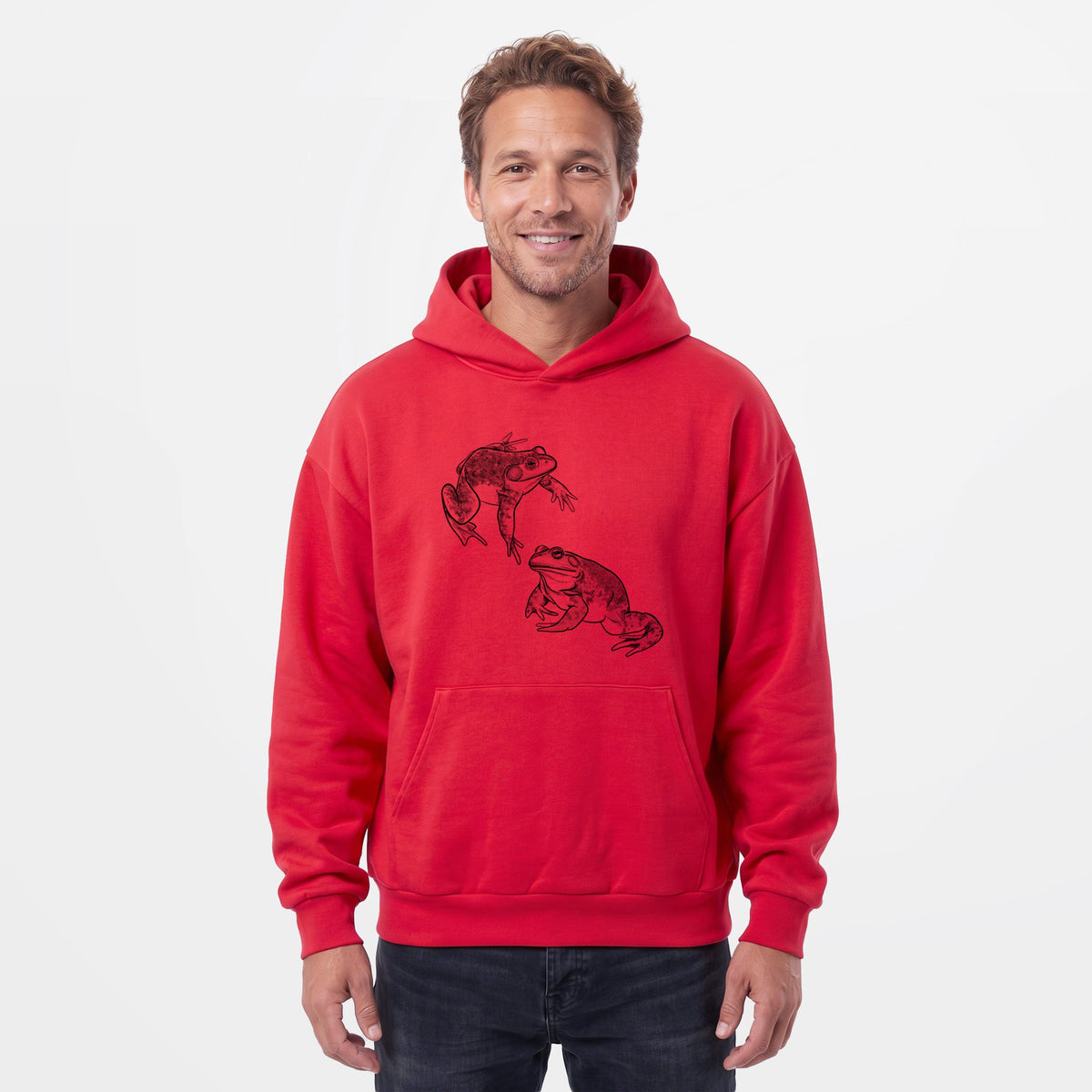 American Bullfrogs - Lithobates catesbeianus  - Statement Midweight Hoodie