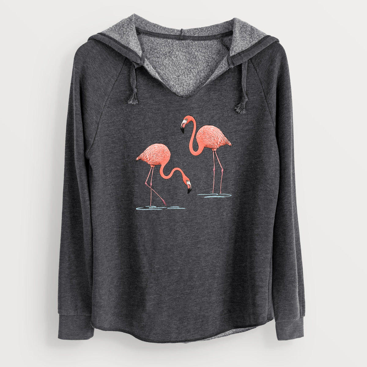 American Flamingos - Phoenicopterus ruber - Cali Wave Hooded Sweatshirt