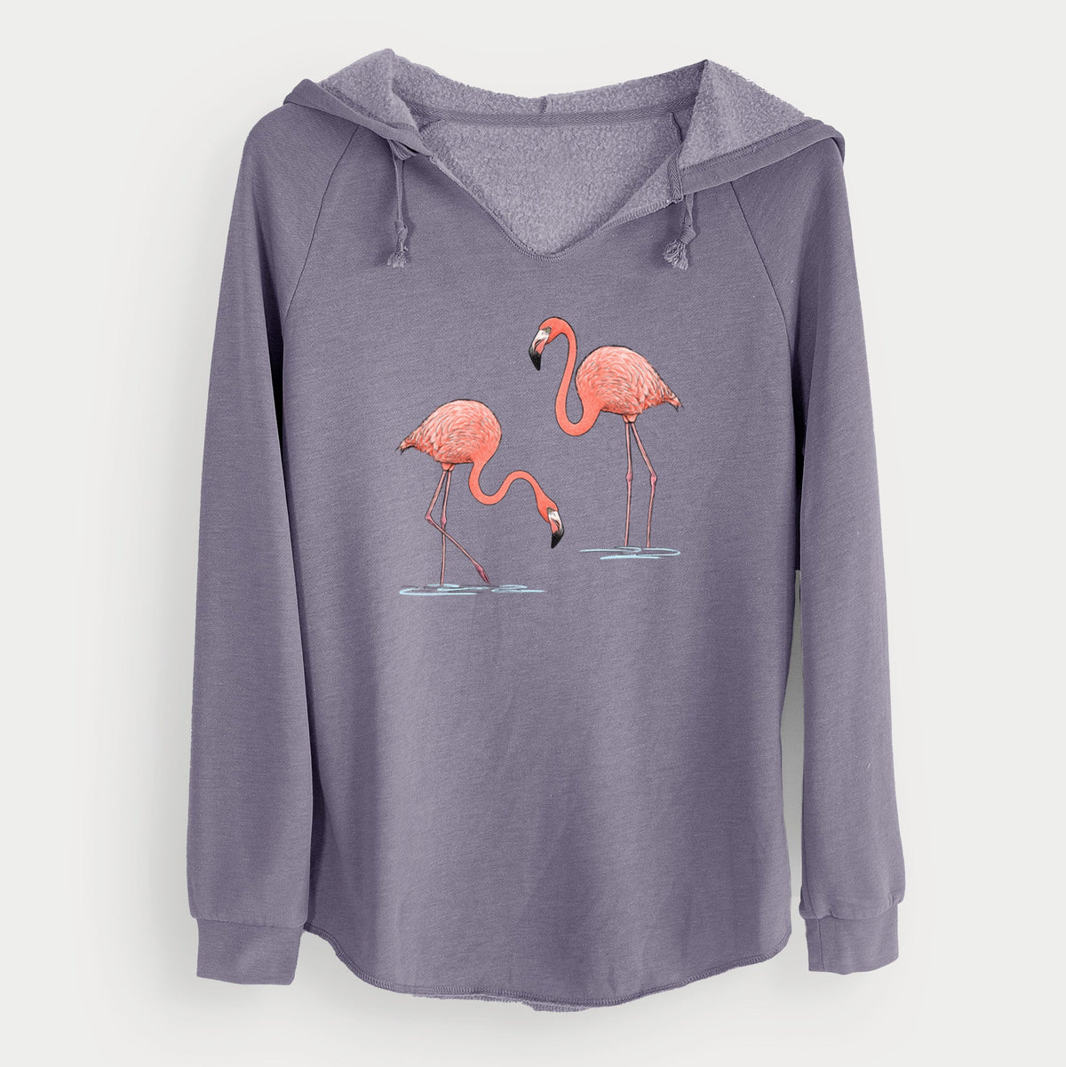 American Flamingos - Phoenicopterus ruber - Cali Wave Hooded Sweatshirt