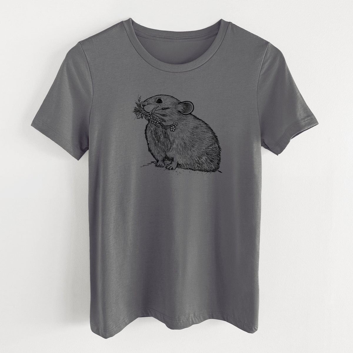 Ochotona princeps - American Pika - Women's Lightweight Relaxed Fit 100% Cotton Crewneck