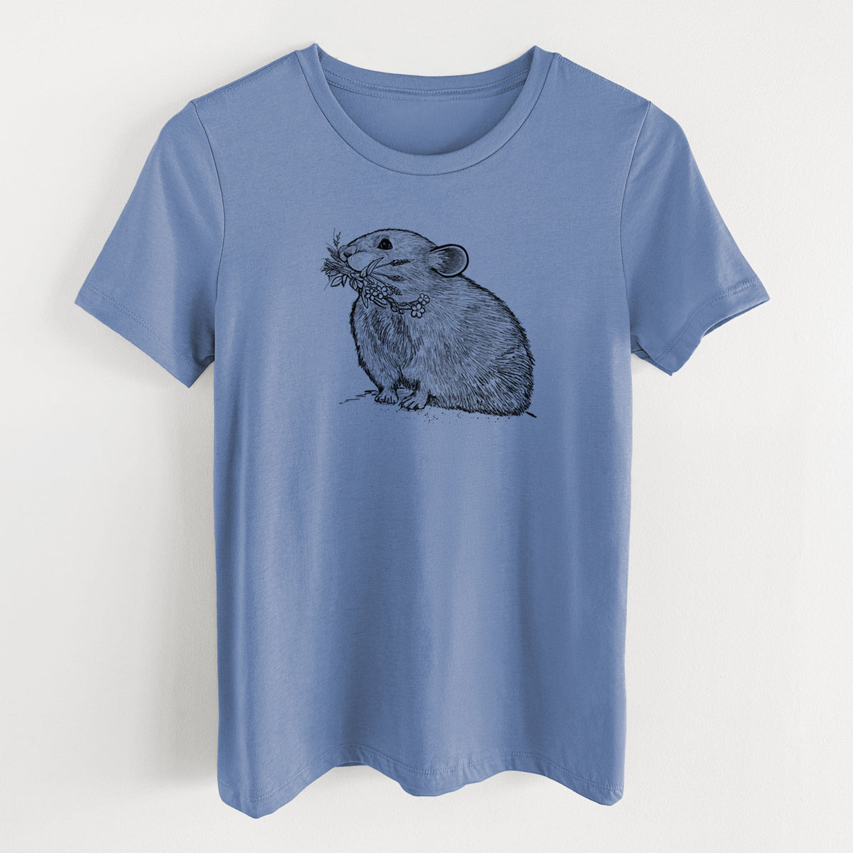 Ochotona princeps - American Pika - Women's Lightweight Relaxed Fit 100% Cotton Crewneck