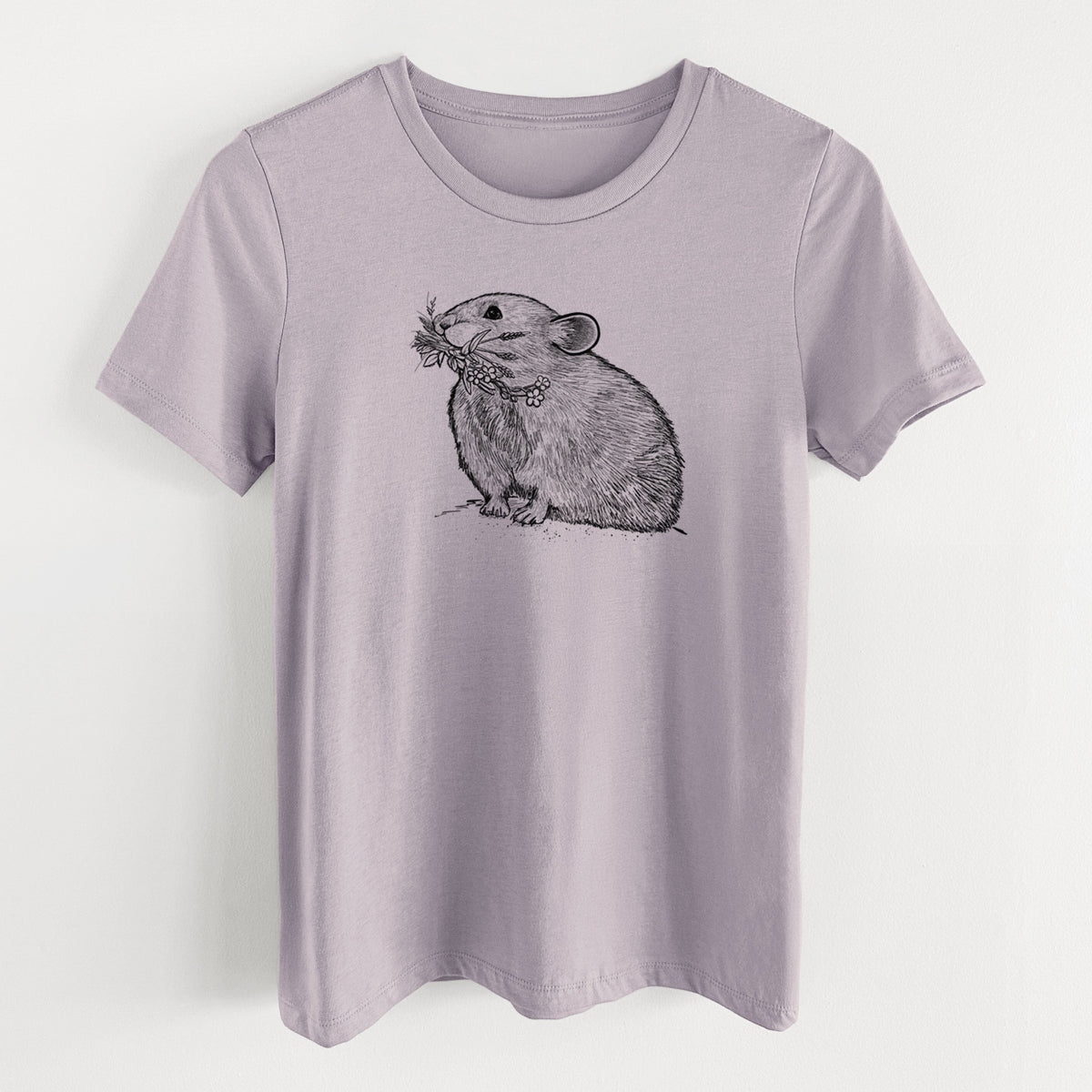 Ochotona princeps - American Pika - Women's Lightweight Relaxed Fit 100% Cotton Crewneck