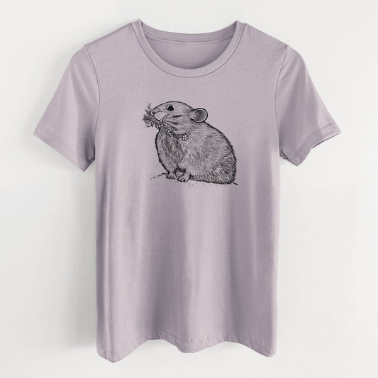 Ochotona princeps - American Pika - Women's Lightweight Relaxed Fit 100% Cotton Crewneck